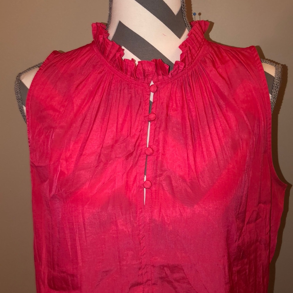Ladies LOFT SLEEVELESS TUNIC HOT PINK size Large